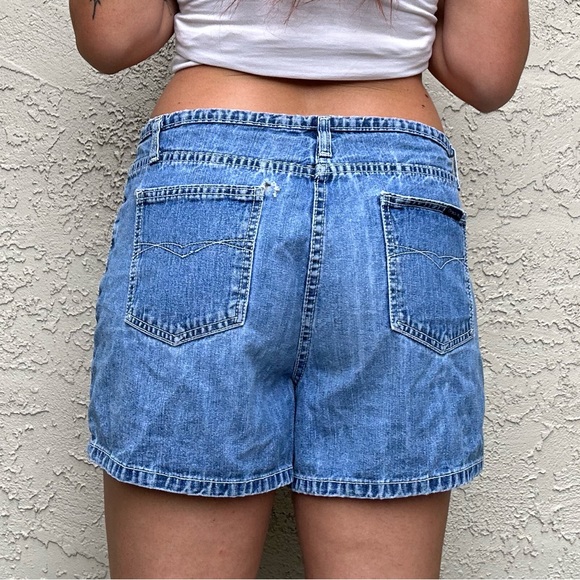 Vintage Jordache Nineties Jean Shorts with Exposed Stitching - Picture 3 of 10